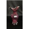 Image 2 : CRANBERRY GLASS 7"T VASE & CRANBERRY GLASS 11"T PITCHER