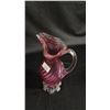 Image 3 : CRANBERRY GLASS 7"T VASE & CRANBERRY GLASS 11"T PITCHER