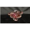 Image 3 : (2) MURANO STYLE CRANBERRY ART GLASS BOWLS: LARGER IS 6"W