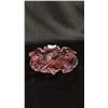 Image 5 : (2) MURANO STYLE CRANBERRY ART GLASS BOWLS: LARGER IS 6"W