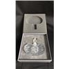Image 1 : LALIQUE CRYSTAL CLARRISE BOTTLE WITH STOPPER: 5"W X 5"T - *IN ORIGINAL BOX WITH RECEIPT*