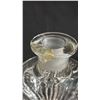 Image 3 : VINTAGE ART DECO STYLE PRESSED GLASS PERFUME BOTTLE WITH STOPPER: 10" TALL