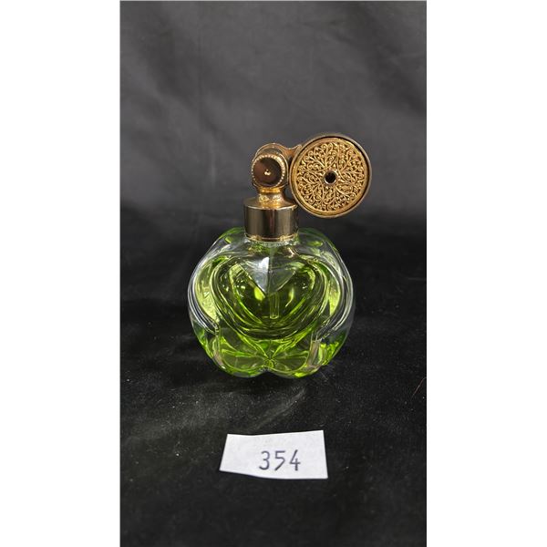 VINTAGE MARCEL FRANCK ATOMIZER PERFUME BOTTLE WITH CONTENTS: 4.25" TALL