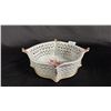 Image 1 : VINTAGE WALLENDORF RETICULATED PORCELAIN BOWL: 10"W X 8.5"D X 3.5"T