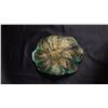 Image 3 : VINTAGE MURANO GREEN BULLICANTE & GOLD SPECK ART GLASS BOWL: 7" WIDE