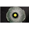 Image 3 : VINTAGE MURANO ART GLASS GREEN BULLICANTE & SILVER SPECK BOWL: 6" WIDE