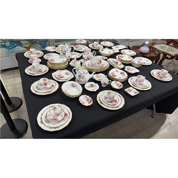 OVER 120-PC ROYAL ALBERT AMERICAN BEAUTY CHINA SET