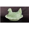 Image 3 : (3) MOSSER GLASS HEN ON NEST COVERED DISHES: 6.5" WIDE