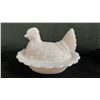 Image 4 : (3) MOSSER GLASS HEN ON NEST COVERED DISHES: 6.5" WIDE