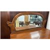 Image 3 : ANTIQUE CANADIANA QUARTER-SAWN OAK MIRROR BACK SIDEBOARD WITH LEAD GLASS DOOR
