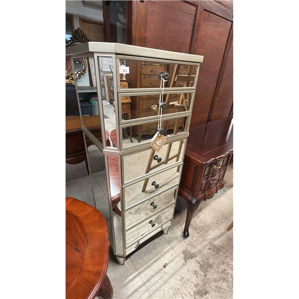 BOWRING 6-DRAWER MIRRORED HIGHBOY LINGERIE DRESSER