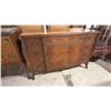Image 1 : FLAMED WALNUT INLAID 4-DRAWER FRENCH STYLE DRESSER CIRCA 1920'S