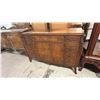 Image 2 : FLAMED WALNUT INLAID 4-DRAWER FRENCH STYLE DRESSER CIRCA 1920'S