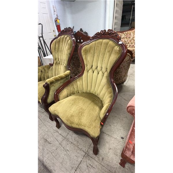 ANTIQUE VICTORIAN MAHOGANY PARLOR CHAIR