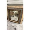 Image 1 : GOLD FRAMED BEVELED MIRROR 37" X 32"