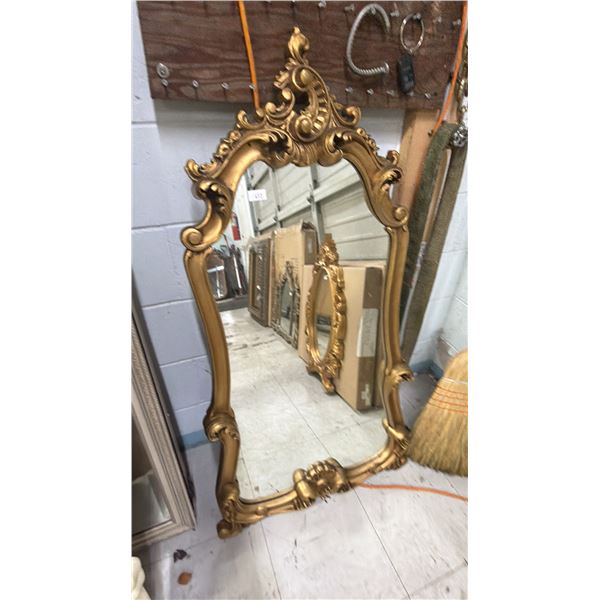 GOLD PAINTED FRAMED MIRROR 26" X 48"