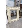 Image 2 : ORNATE WHITE FRAMED BEVELED MIRROR 36.5" X 46"