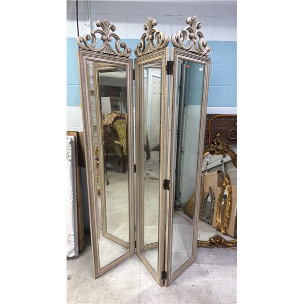 3-PANEL TRIPLE BEVELED ROOM DIVIDER