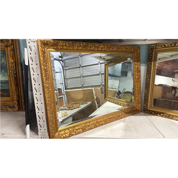 GOLD PAINTED FRAMED MIRROR 41.5" X 29.5"