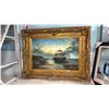 Image 1 : ORIGINAL OIL ON CANVAS WITH ORNATE GOLD PAINTED FRAME