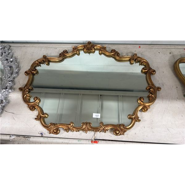 GOLD PAINTED FRAMED MIRROR 22" X 30"