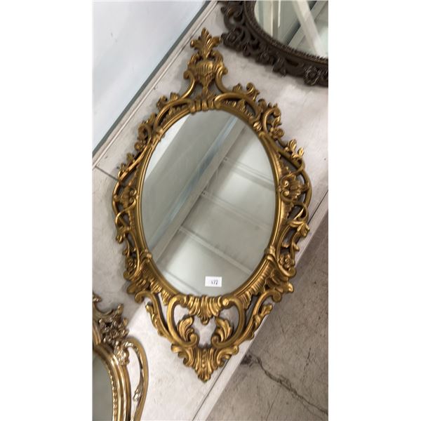 GOLD PAINTED FRAMED MIRROR 36" X 19.5