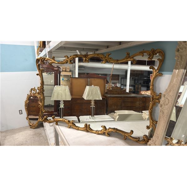 GOLD PAINTED FRAMED MIRROR 48" X 29"