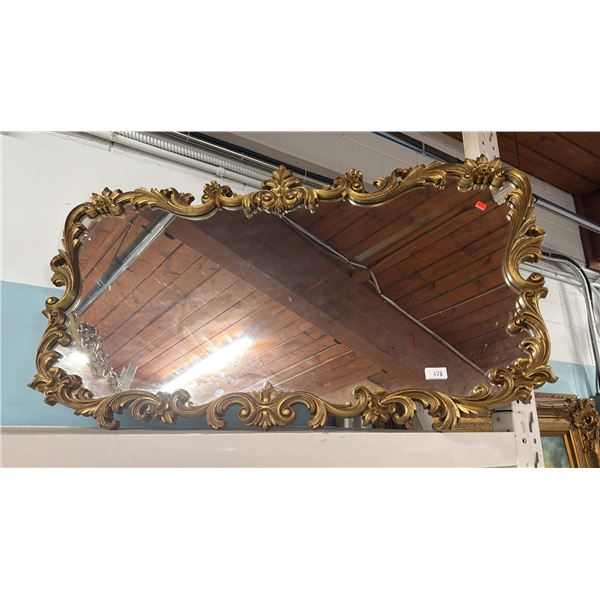 GOLD PAINTED FRAMED MIRROR 41" X 25"