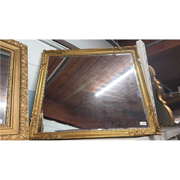 GOLD PAINTED FRAMED MIRROR 27.5" X 30"