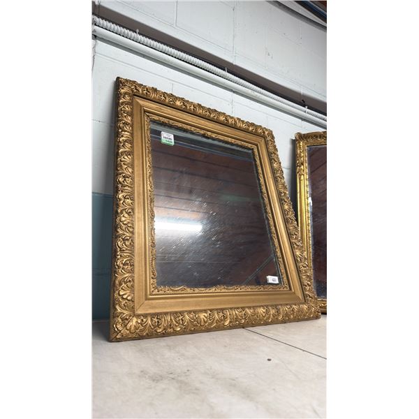 GOLD PAINTED FRAMED MIRROR 27.5" X 23"