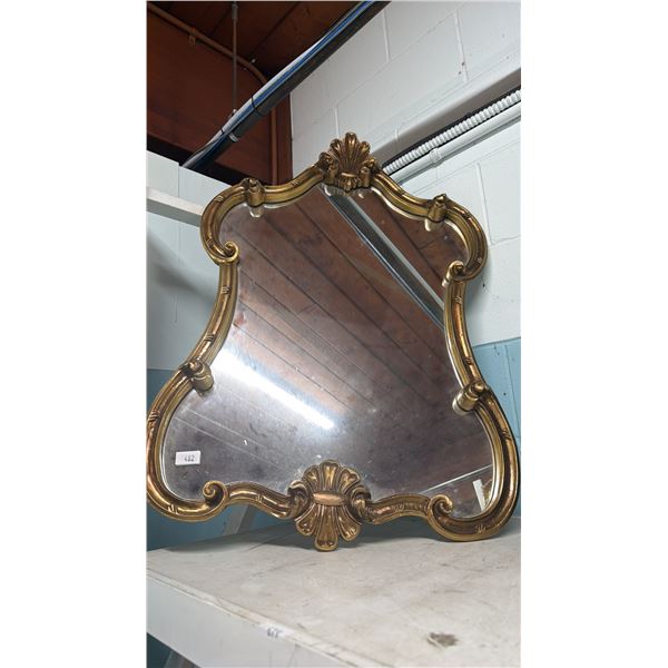 GOLD PAINTED FRAMED MIRROR 33.5" X 23.5"