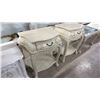 Image 2 : PAIR OF FRENCH STYLE WHITE PAINTED NIGHTSTANDS