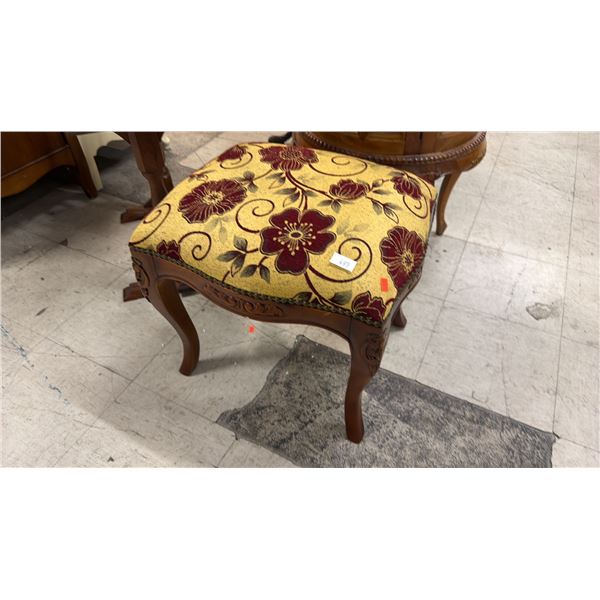 CARVED LEG OTTOMAN