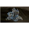 Image 2 : BLUE FREE-FORM STRETCH GLASS BOWL: 9" WIDE