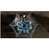 Image 2 : CANADIAN BLUE ART GLASS BOWL: 9" WIDE