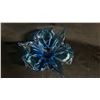 Image 2 : CHALET CANADA BLUE ART GLASS BOWL: 9.5" WIDE