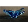 Image 3 : CHALET CANADA BLUE ART GLASS BOWL: 9.5" WIDE