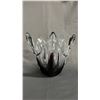 Image 1 : JAPANESE ENCASED PURPLE ART GLASS HANDKERCHIEF BOWL: 8" TALL