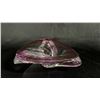 Image 1 : VINTAGE ART GLASS CLEAR TO PURPLE ART GLASS CENTERPIECE BOWL: 9" WIDE