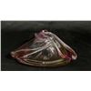 Image 3 : VINTAGE ART GLASS CLEAR TO PURPLE ART GLASS CENTERPIECE BOWL: 9" WIDE
