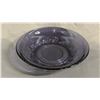 Image 1 : VAL ST. LAMBERT ART DECO AMETHYST NYMPHEA PATTERN ROUND TRAY: 15" DIAMETER