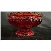 Image 3 : VINTAGE FENTON HOBNAIL AMBERGINA GLASS CANDY DISH:  6.5" TALL