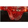Image 3 : VINTAGE MURANO RUBY ART GLASS BULLICANTE CENTERPIECE BOWL: 8.5" WIDE