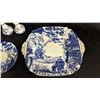 Image 2 : ROYAL CROWN DERBY CHINA: CREAMER, SALT & PEPPER, SQUARE SERVING PLATE & (3) SANDWICH PLATES