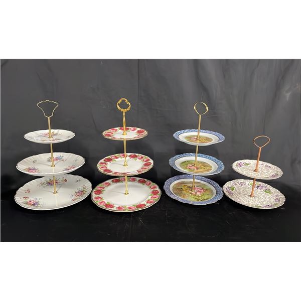 ONE 2-TIER DESSERT TRAY & THREE 3-TIER DESSERT TRAYS
