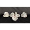 Image 1 : VINTAGE GERMAN TEA CUPS, SAUCERS, NAPPY & CREAM & SUGAR ON A TRAY