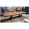 Image 2 : RESTORATION HARDWARE DINING TABLE WITH 2 18" LEAVES 130.5" X 45" X 30"  WITH LEAVES IN & 8FT