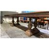 Image 4 : RESTORATION HARDWARE DINING TABLE WITH 2 18" LEAVES 130.5" X 45" X 30"  WITH LEAVES IN & 8FT