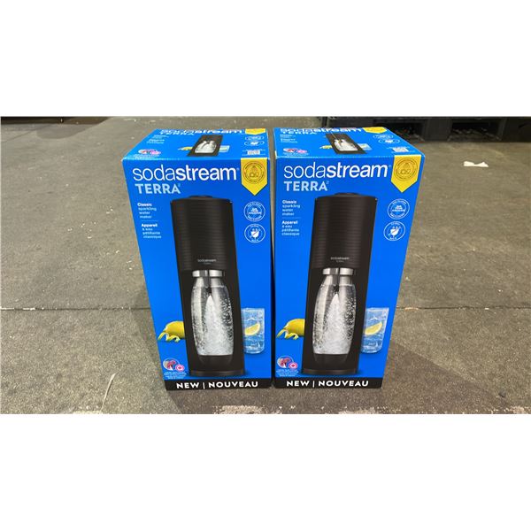 (2) SODASTREAM TERRA CLASSIC SPARKLING WATER MAKERS *UNKNOWN WORKING CONDITION, MAY BE MISSING