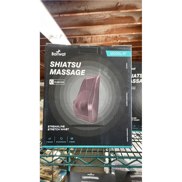 *NEW IN BOX* BORIWAT SHIATSU MASSAGE CUSHION MODEL R7 (BROWN)
